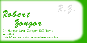 robert zongor business card